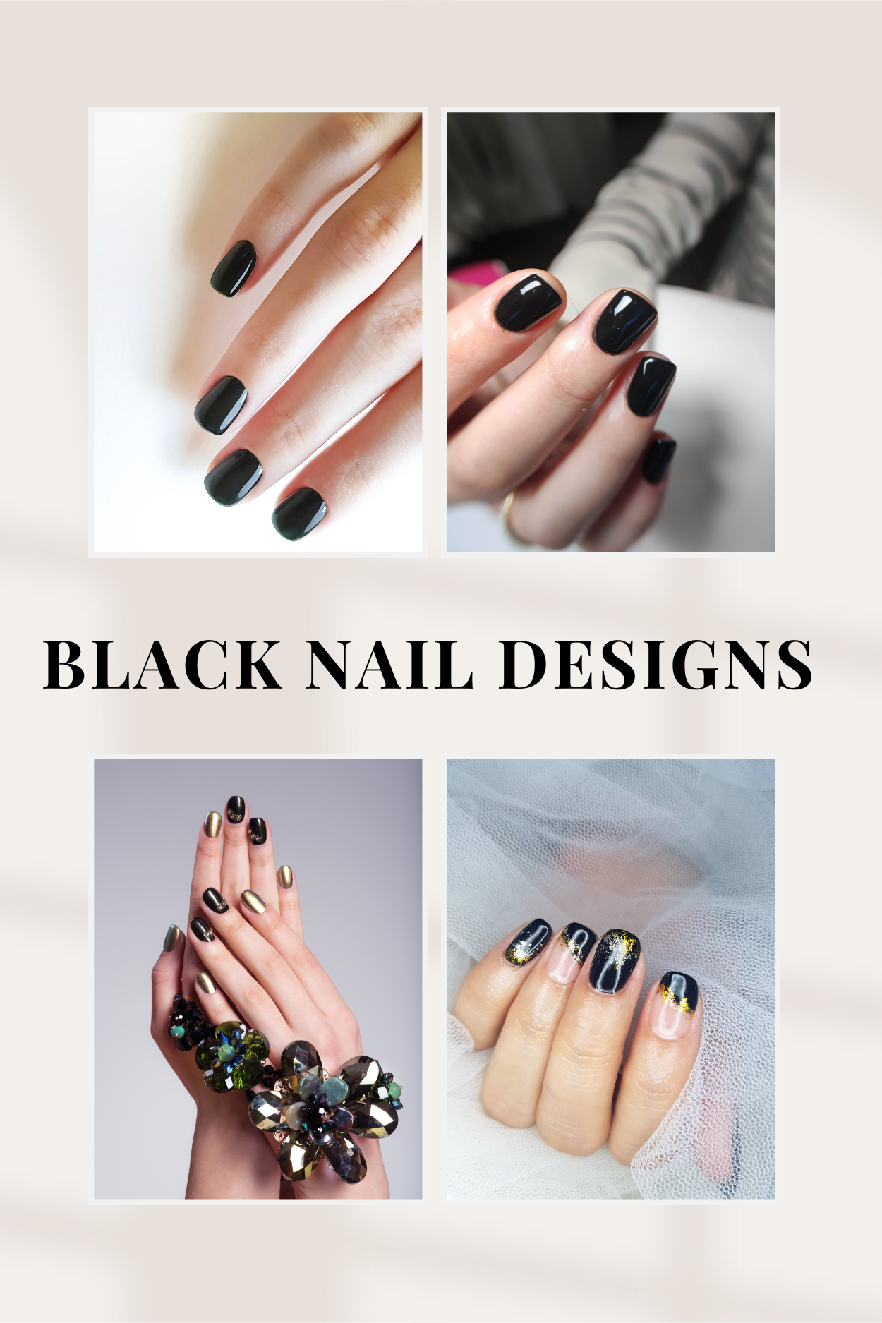 Black Nail Designs